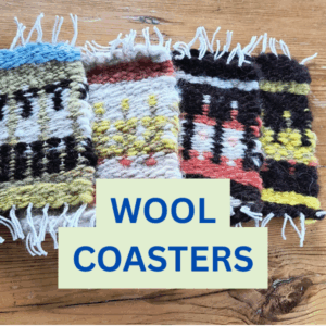 Handcrafted Charm: Naturally Dyed Wool Coasters & Mug Rugs